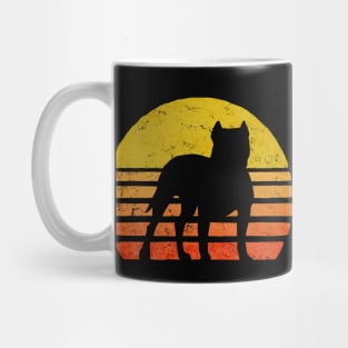 Retro Pitbull in Sunset Mug